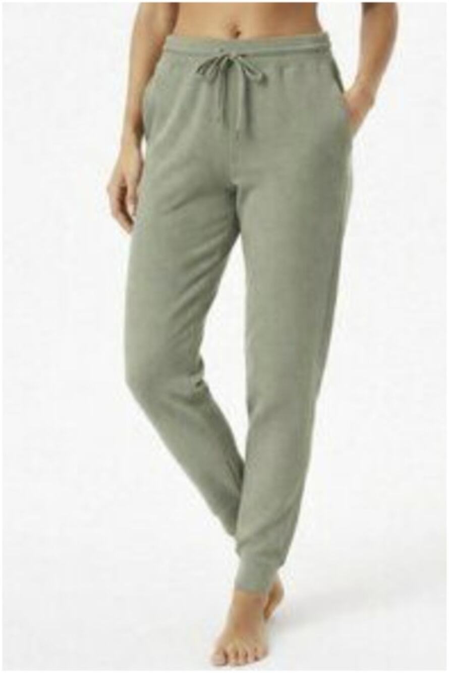 Max and Mia Waffle Knit Joggers WMNS S Sage Cotton Blend Soft Girl Athleisure